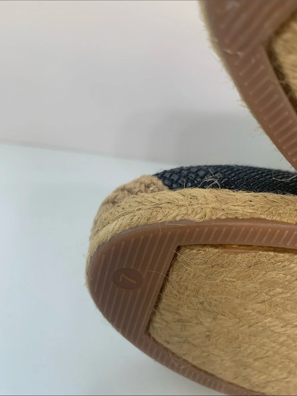 Lauren Ralph Lauren Black Woven Espadrille Slingback Wedges Size 7B